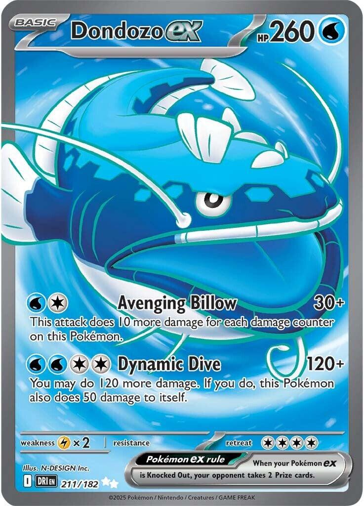 Pokémon TCG - Dondozo ex - 211/182 - Destined Rivals