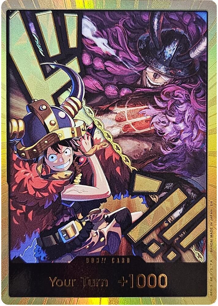 One Piece - DON!! Card [Luffy And Loki Gold]  - World's Strongest Warriors