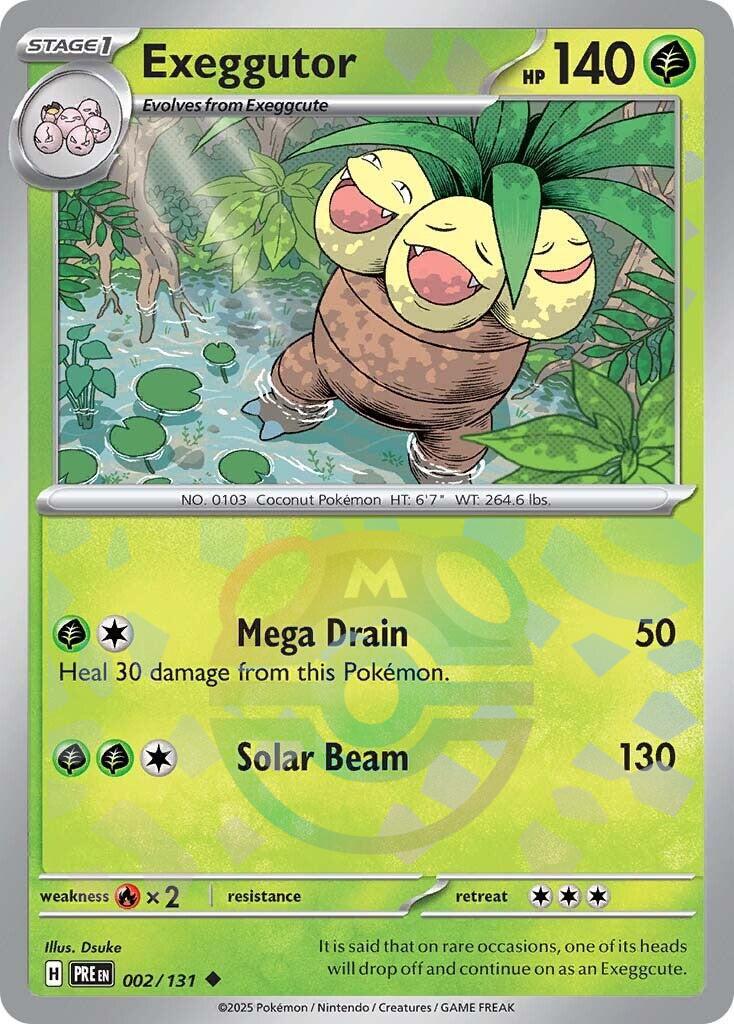 Pokémon TCG - Exeggutor - 002/131 - Master Ball - Prismatic Evolutions