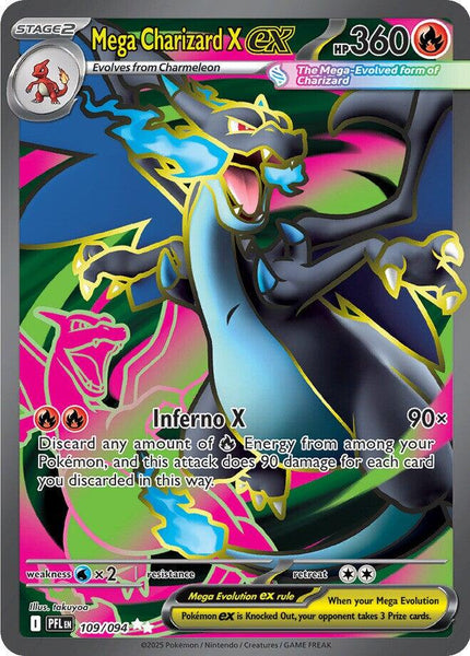 Pokémon TCG - Mega Charizard X Ex - 109/094 - Phantasmal Flames