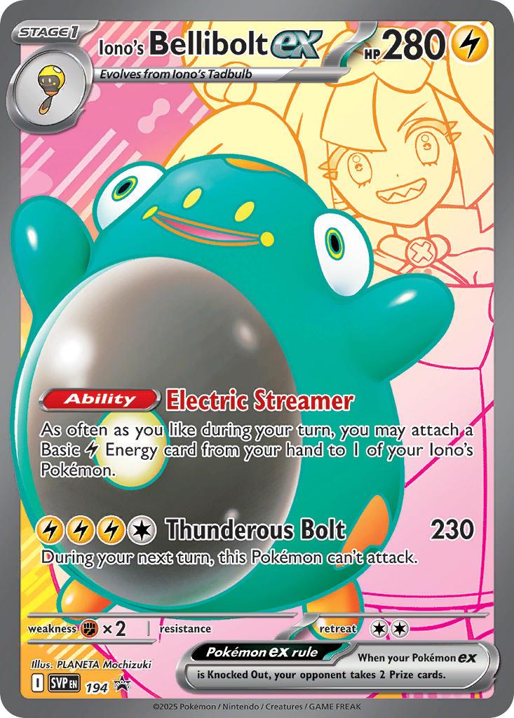 Pokémon TCG - Iono's Bellibolt Ex - 194 Promo - Journey Together