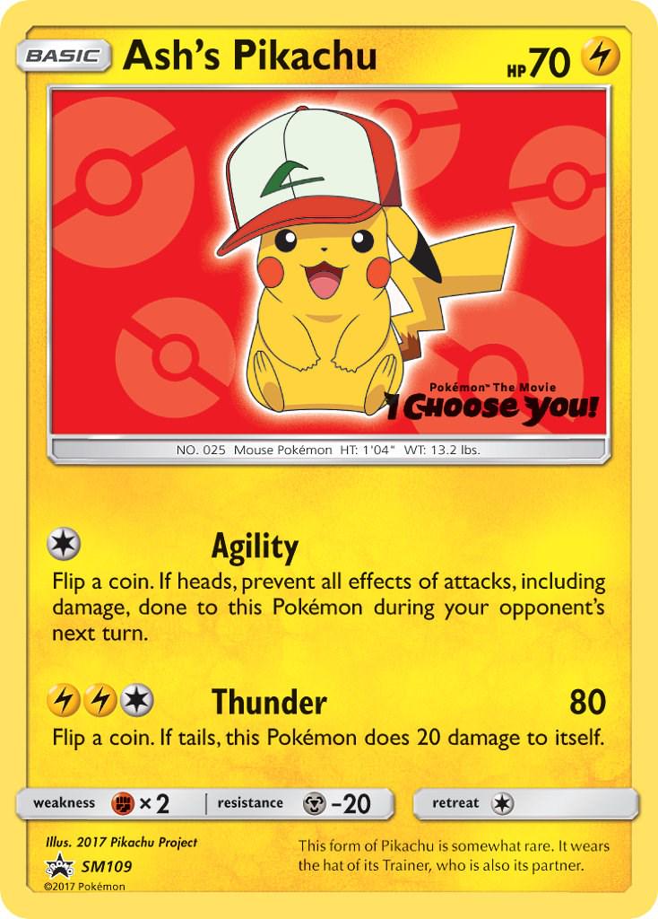 Pokémon TCG - Ash's Pikachu - SM109 Promo