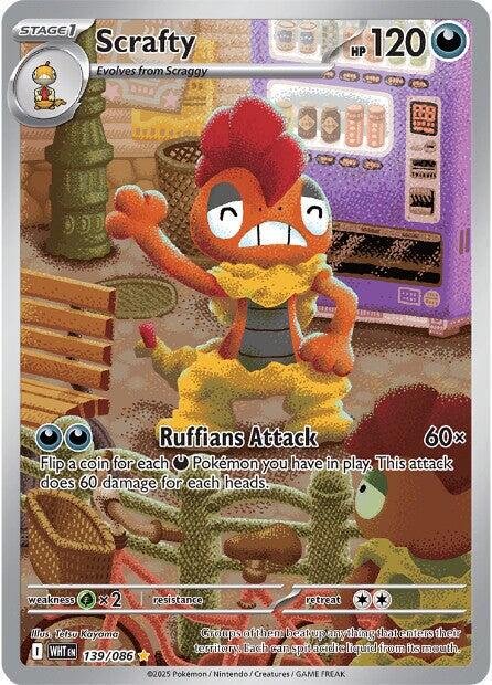 Pokémon TCG - Scrafty - 139/086 - White Flare