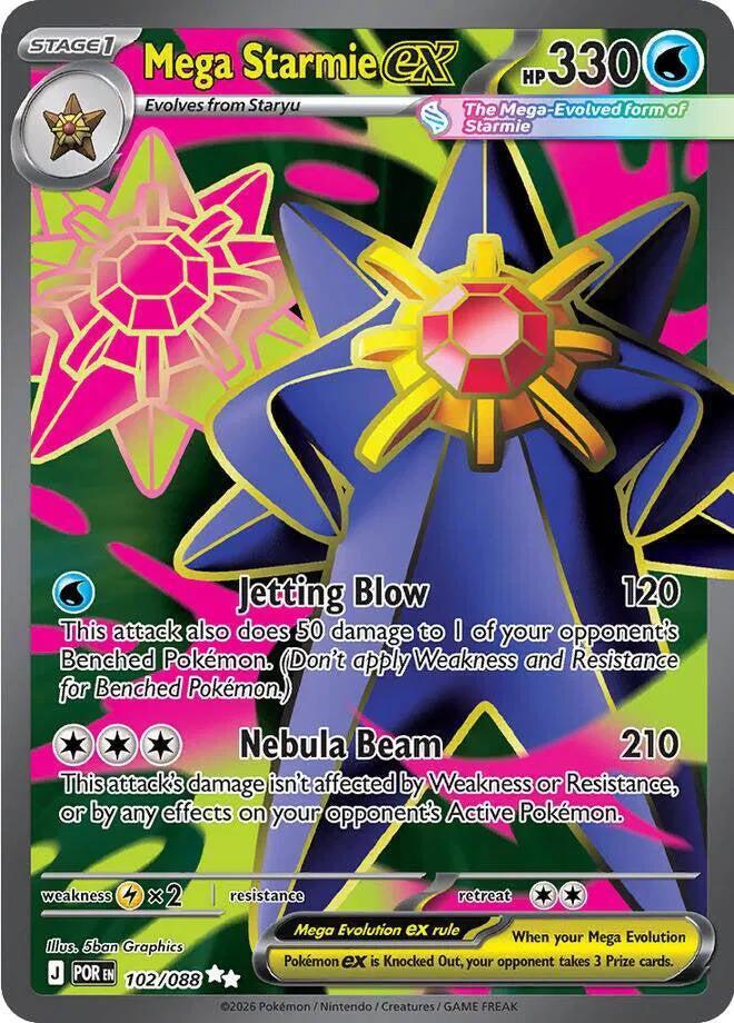 Pokémon TCG - Mega Starmie ex - 102/088 - Perfect Order