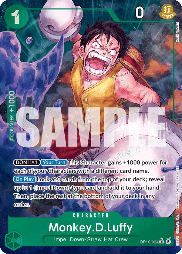 One Piece - Monkey.D.Luffy - OP16-034 - The Time of Battle