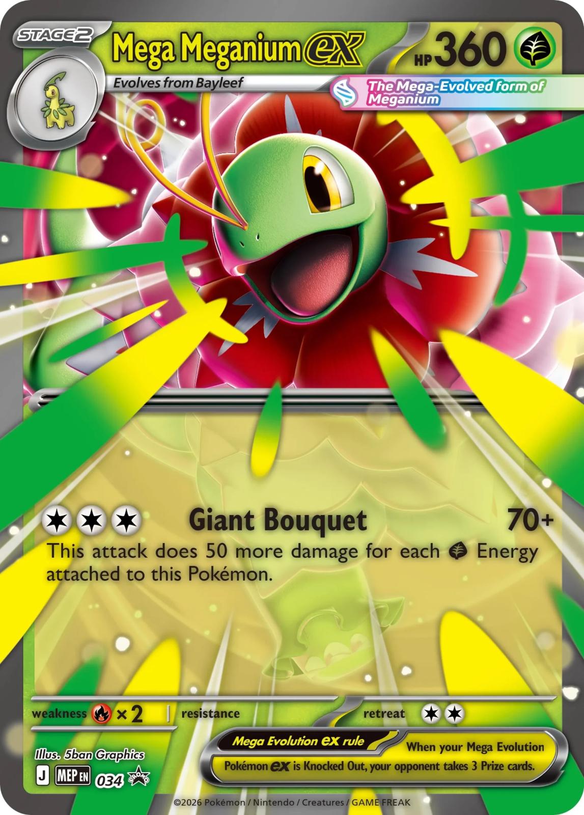 Pokémon TCG - Mega Meganium Ex - 034 Promo