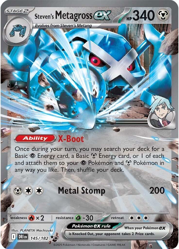 Pokémon TCG - Steven's Metagross ex - 145/182 - Destined Rivals