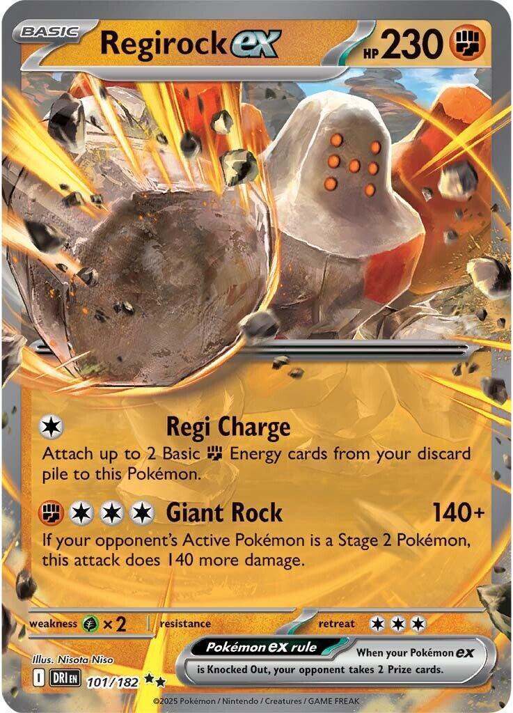 Pokémon TCG - Regirock ex - 101/182 - Destined Rivals