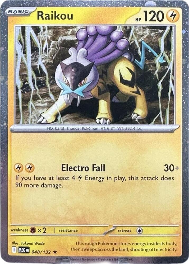 Pokémon TCG - Raikou - 048/132 - Cosmos Holo - Mega Evolution