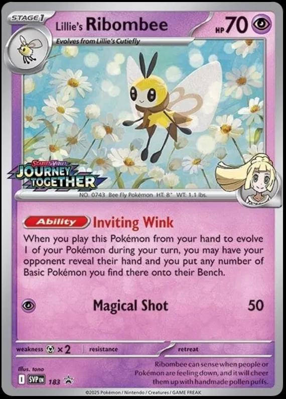 Pokémon TCG - Lillie's Ribombee - 183 - Stamped - Promo