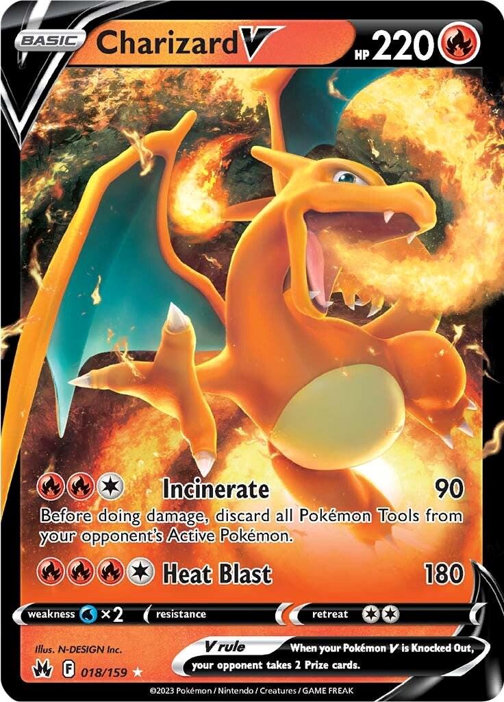 Pokémon TCG - Charizard V - 018/159 - Crown Zenith