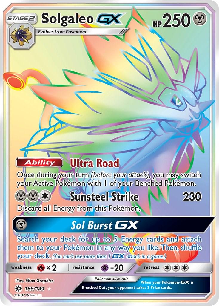 Pokémon TCG - Solgaleo GX - 155/149 - Sun & Moon