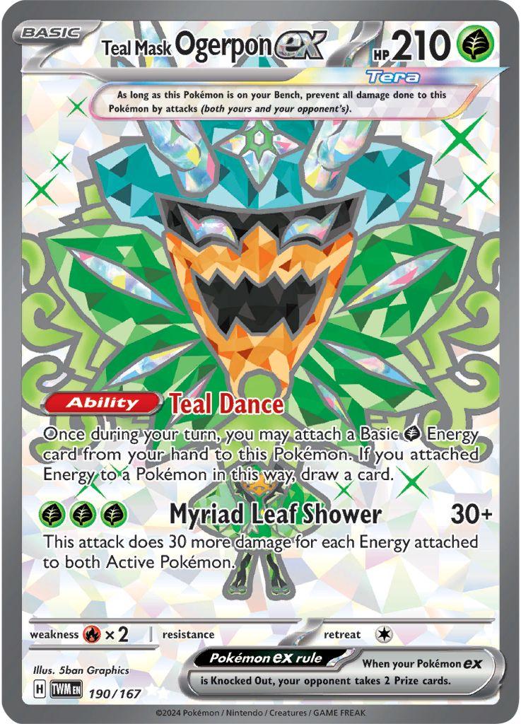 Pokémon TCG - Teal Mask Ogerpon ex - 190/167 - Twilight Masquerade