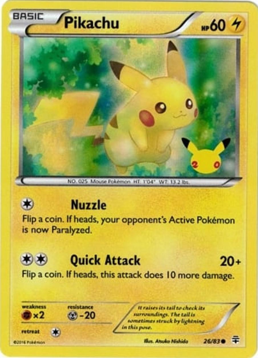 Pokemon TCG - Pikachu - 26/83 - Stamped - Generations