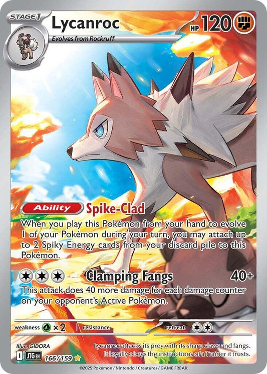 Pokémon TCG - Lycanroc - 166/159 - Illustration Rare - Journey Together