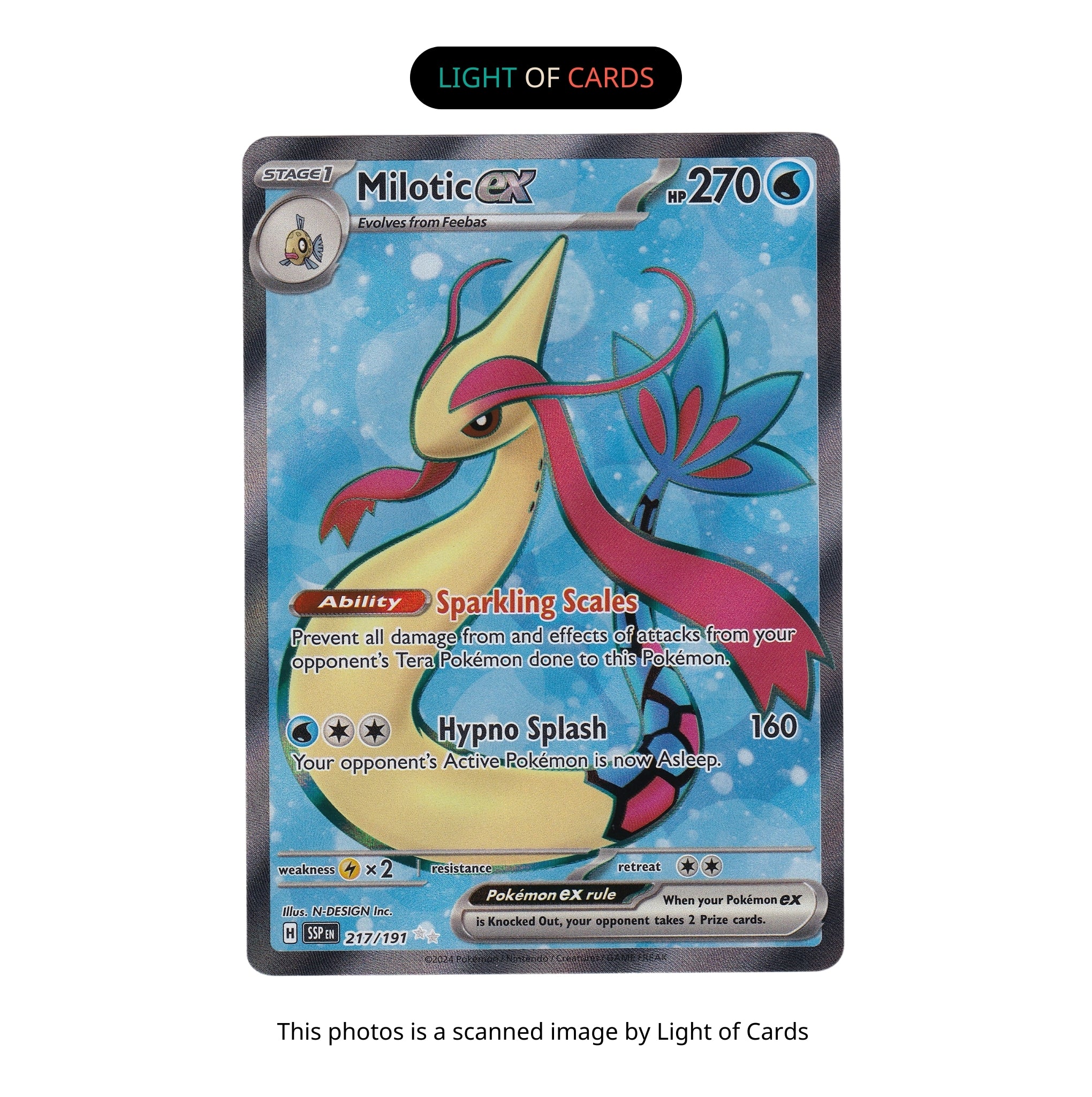 ポケモン TCG - ミロカロス ex - 217/191 - ウルトラレア - 湧き上がる火花 - フルアート