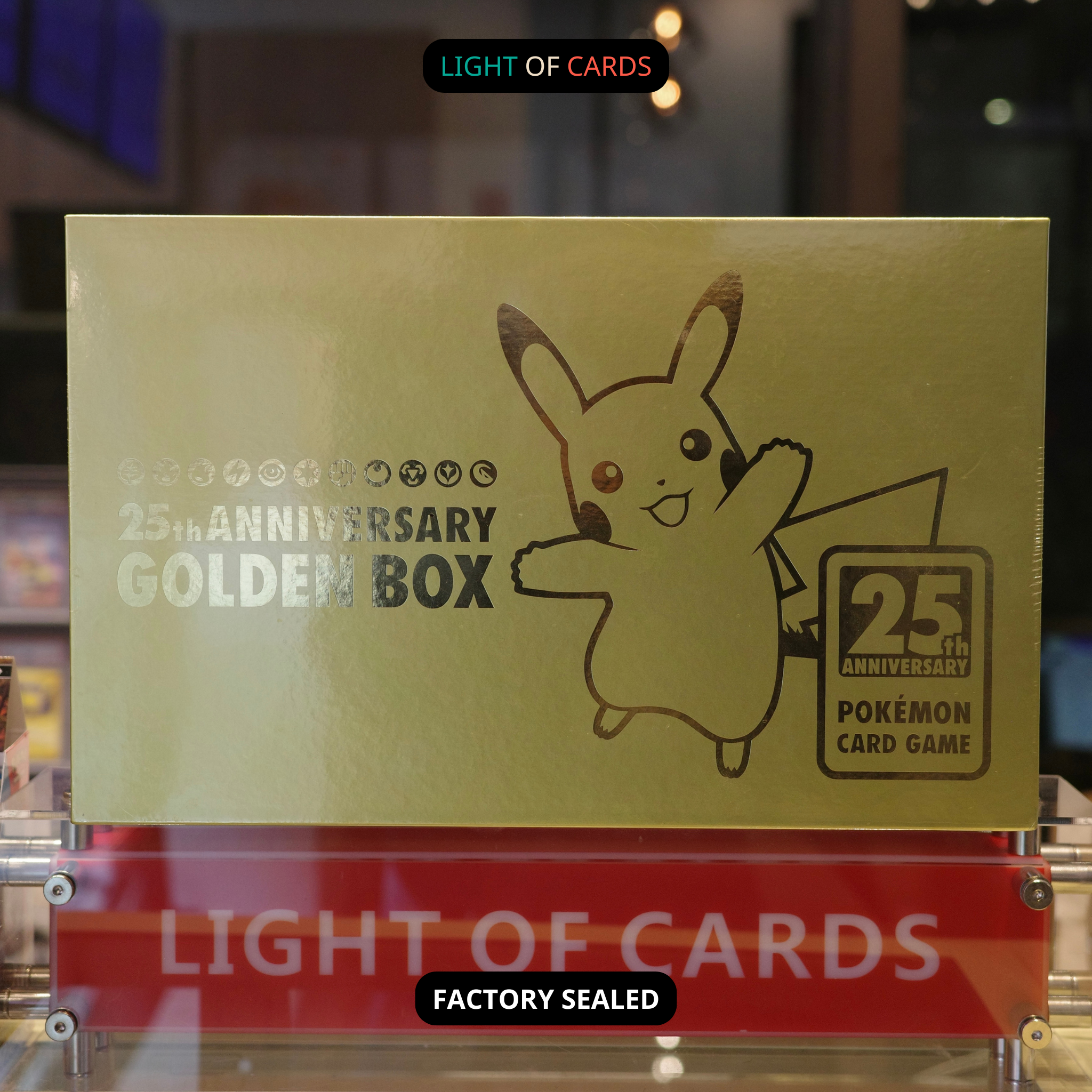 Pokmon TCG - Sword & Shield - 25th Anniversary Collection Golden Box Light of Cards Pokmon TCG - Sword & Shield - 25th Anniversary Collection Golden Box Light of Cards