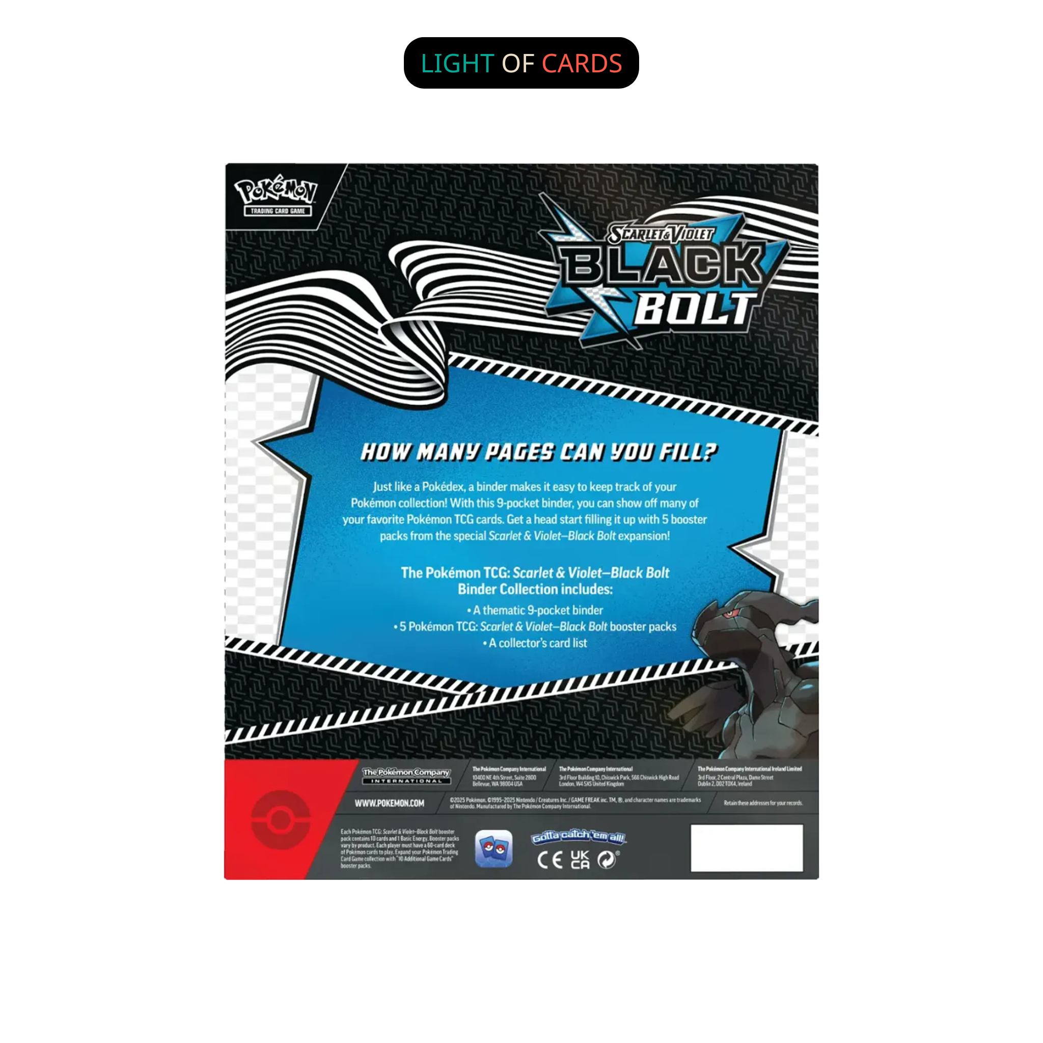Pokémon TCG - SV11  - Black Bolt Binder Collection
