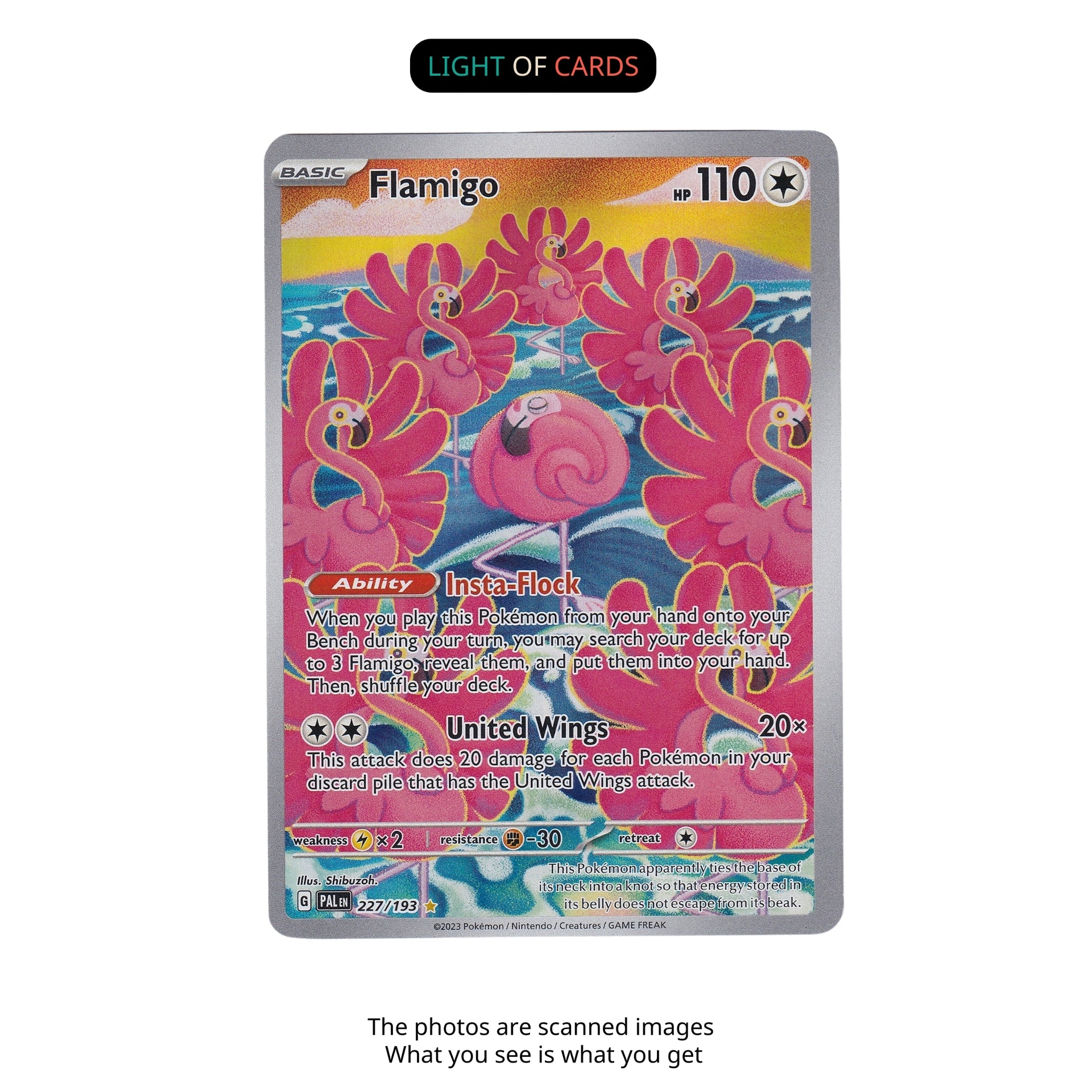 flamigo pokemon card Pokémon TCG - Flamigo - 227/193 - Paldea Evolved