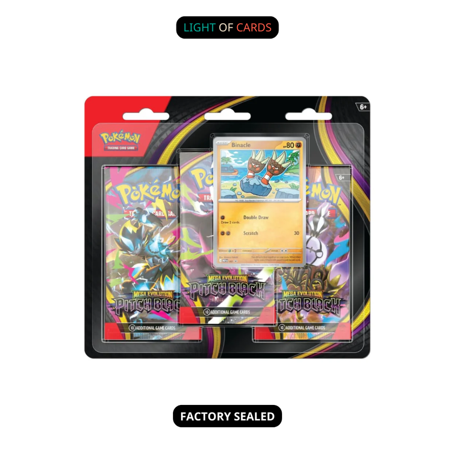 Pokémon TCG - Mega Evolution - Pitch Black Three-Booster Blister