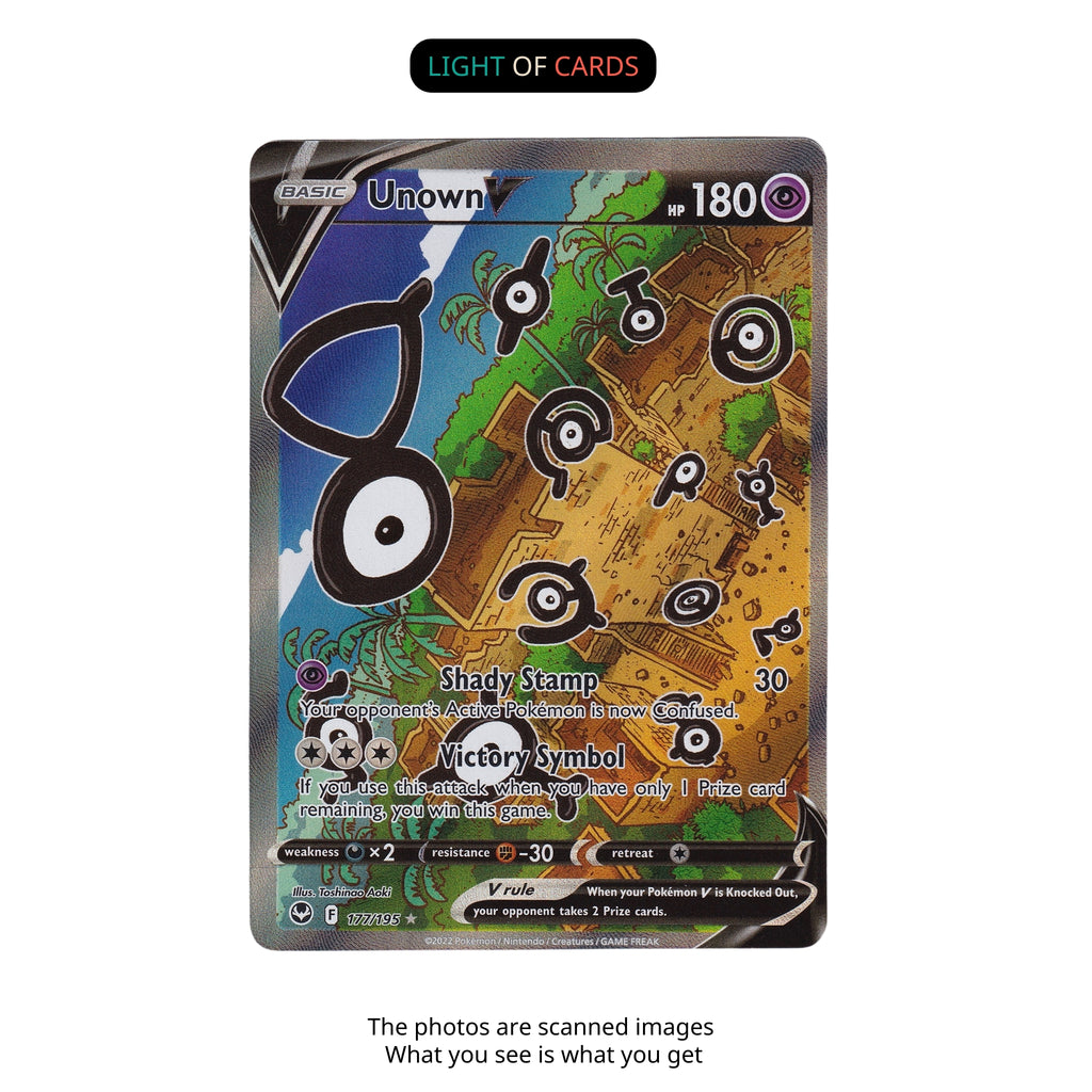 Pokmon TCG - Unown V - 177/195 - Holo - Ultra Rare Light of Cards Pokmon TCG - Unown V - 177/195 - Holo - Ultra Rare Light of Cards