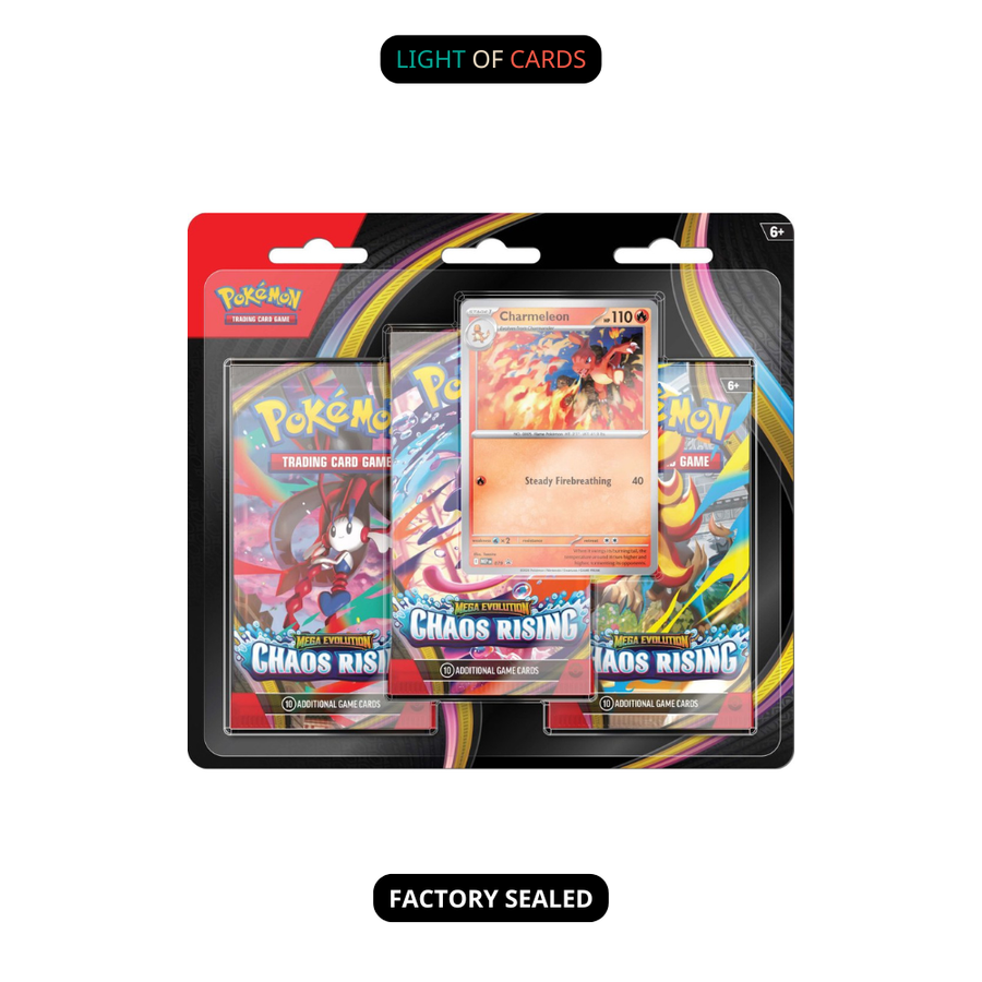 Pokémon TCG - Mega Evolution - Chaos Rising Three-Booster Blister