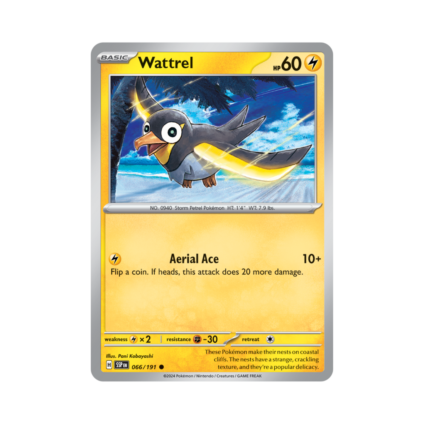 Pokémon TCG - Wattrel - 066/191 - Surging Sparks