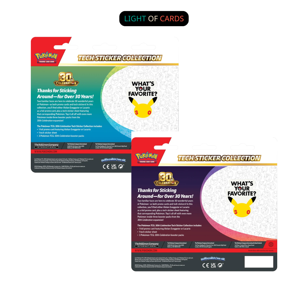 [Pre-Order] Pokémon TCG - 30th Celebration Tech Sticker Collection (Assorted)
