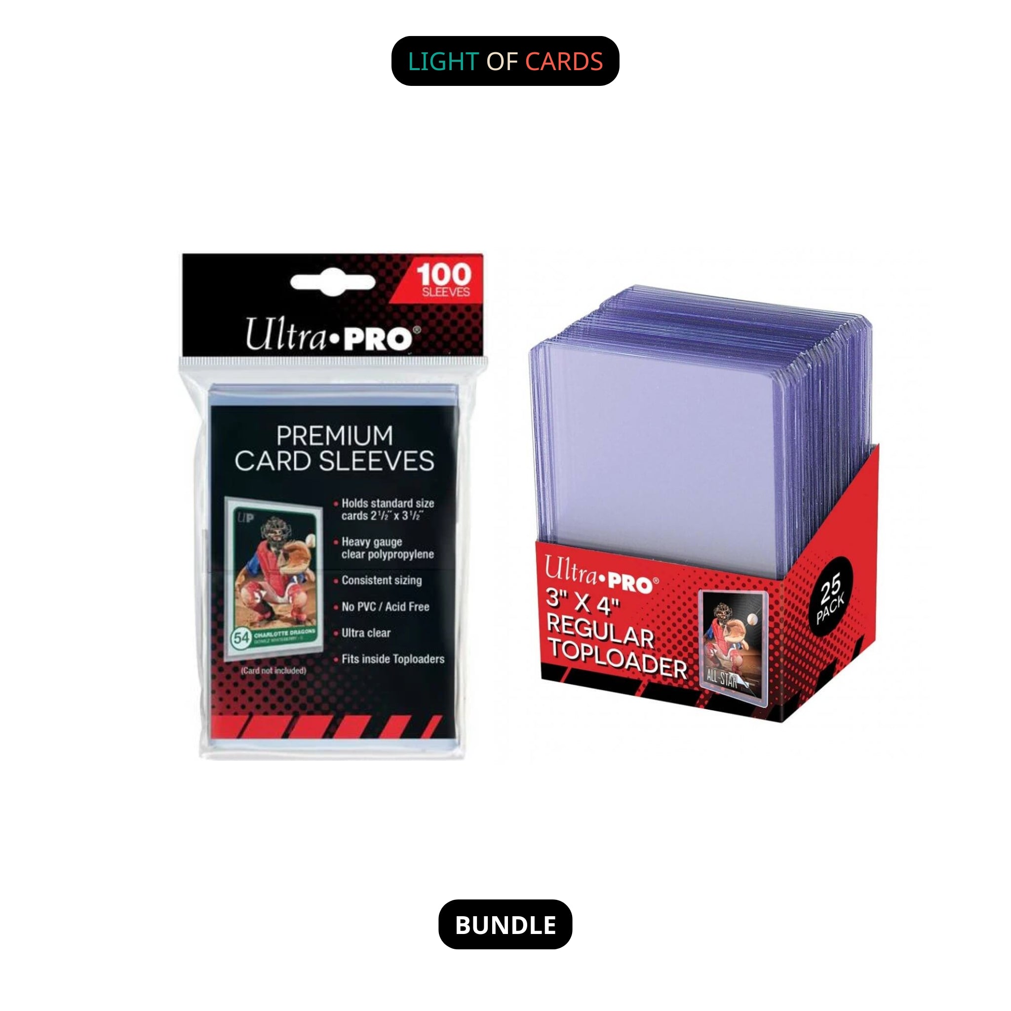 [Bundle] Ultra PRO Premium Card Sleeves + Toploader