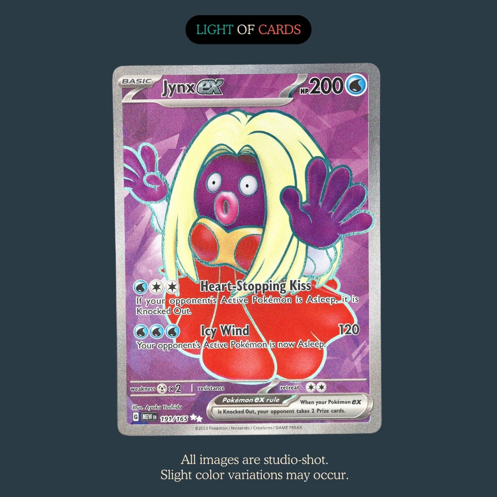 Pokmon TCG - Jynx ex - 191/165 - Ultra Rare - Holo - SV151 - Full Art Light of Cards Pokmon TCG - Jynx ex - 191/165 - Ultra Rare - Holo - SV151 - Full Art Light of Cards