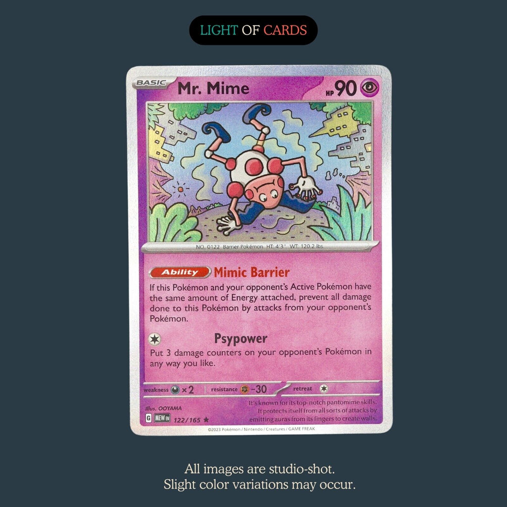 Pokmon TCG - Mr.Mime - 122/165 - Rare - Holo - SV151 Light of Cards Pokmon TCG - Mr.Mime - 122/165 - Rare - Holo - SV151 Light of Cards