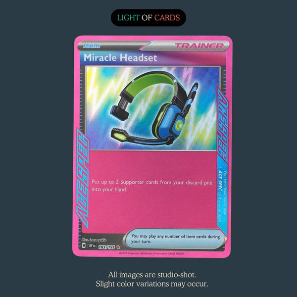 miracle headset pokemon card Pokémon TCG - Miracle Headset - 183/191 - ACE Rare