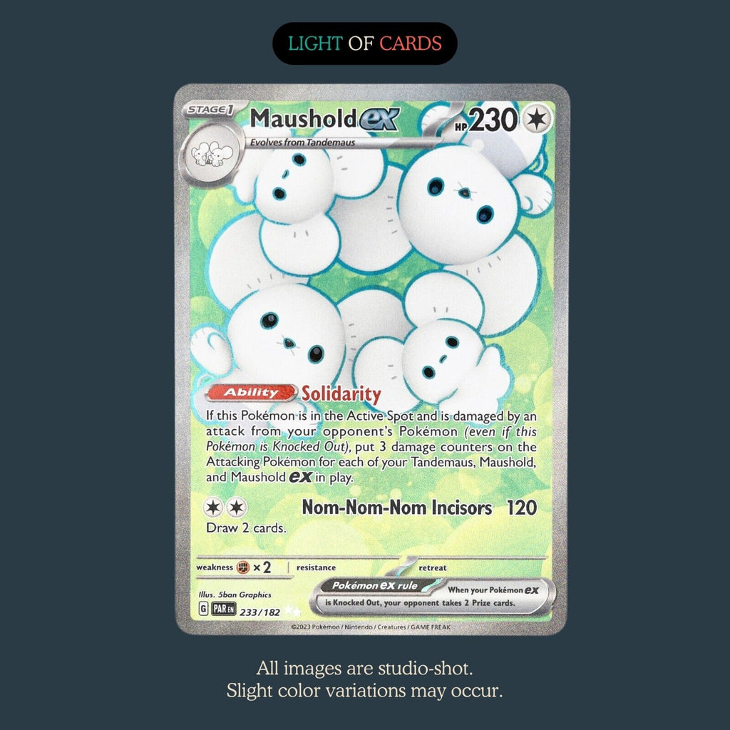 Pokmon TCG - Maushold ex - 233/182 - Ultra Rare - Paradox Rift - Full Light of Cards Pokmon TCG - Maushold ex - 233/182 - Ultra Rare - Paradox Rift - Full Light of Cards