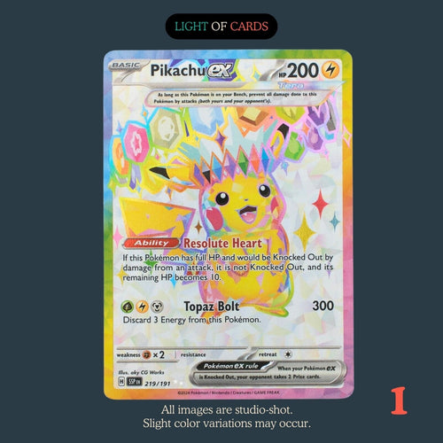 Pokémon TCG - Pikachu ex - 219/191- Ultra Rare- Surging Sparks