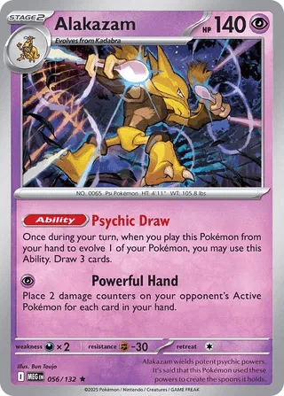 Pokémon TCG - Alakazam - 056/132 - Mega Evolution