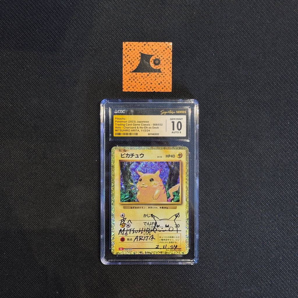 [CGC 10] - 神奇寶貝 TCG - Mitsuhiro Arita 簽名 - 皮卡丘 - 008/032 - 日語