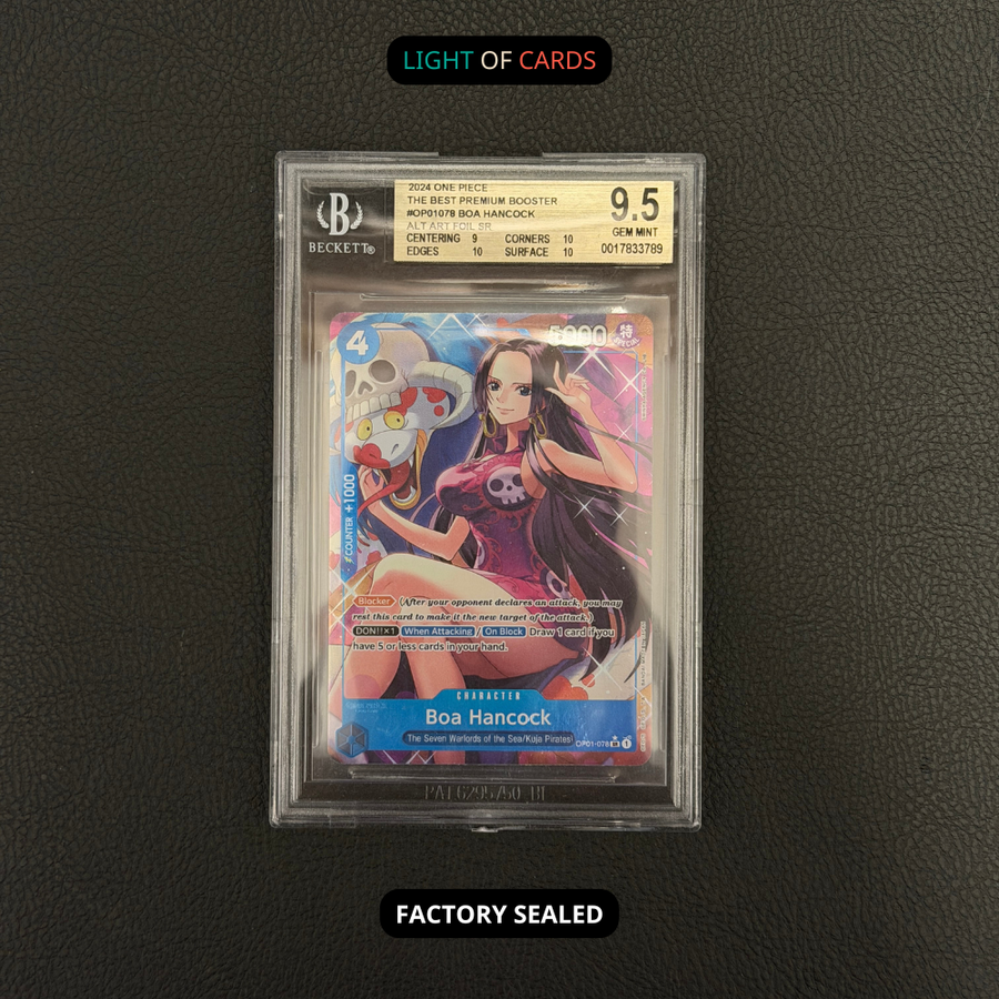 [BGS 9.5] One Piece - Boa Hancock [Alt Art] - P01-078 - Premium Booster - The Best - EN