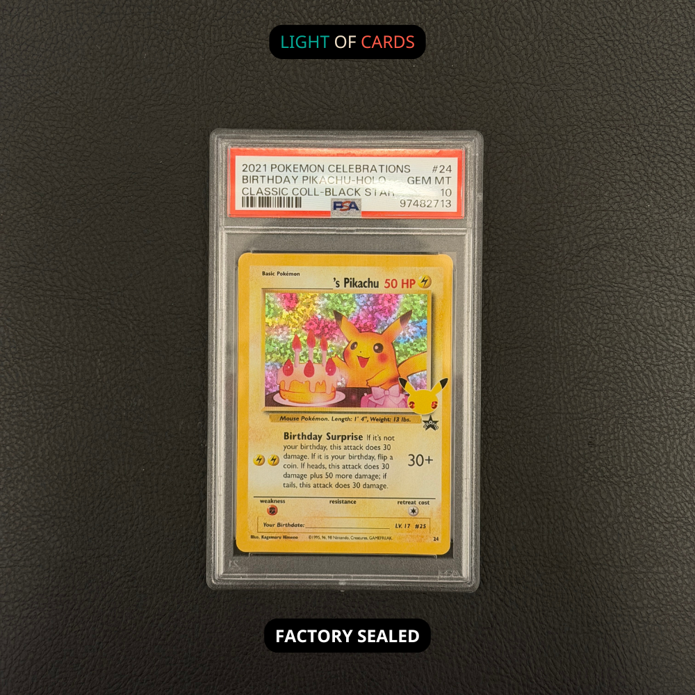 [PSA 10] Pokémon TCG - Birthday Pikachu - 024 - Black Star Promo - EN