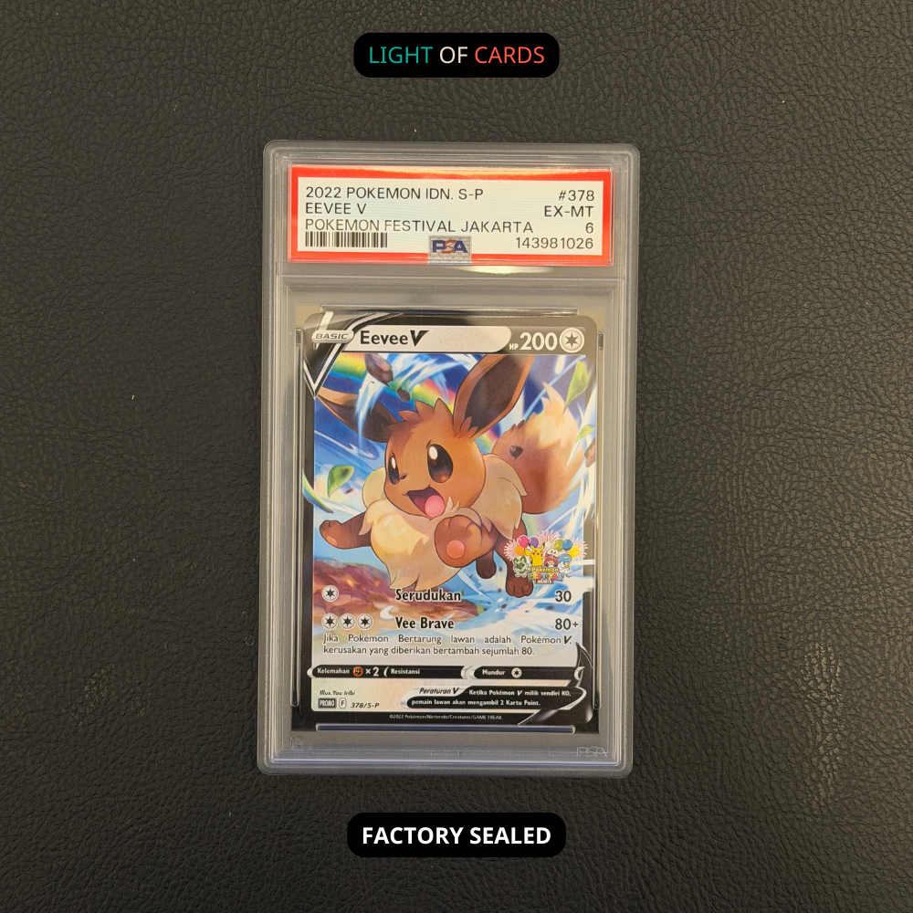 [PSA 6] Pokémon TCG - Eevee V Promo 378/S-P Pokemon Festival Jakarta Stamp