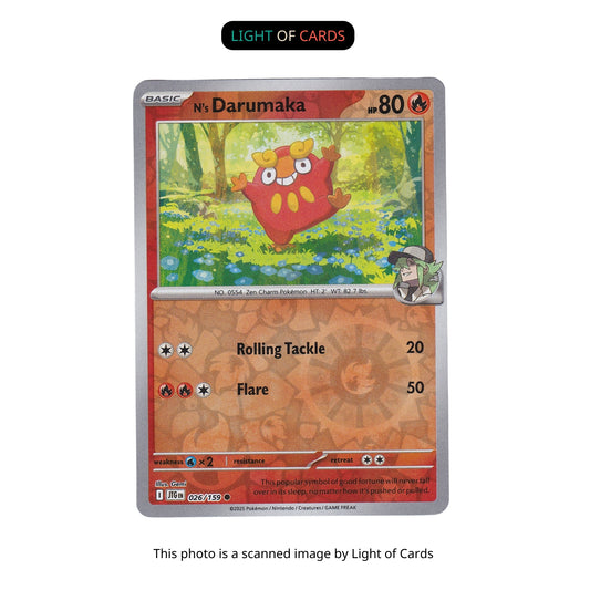 Pokémon TCG - N's Darumaka - 026/159 - Reverse Holo