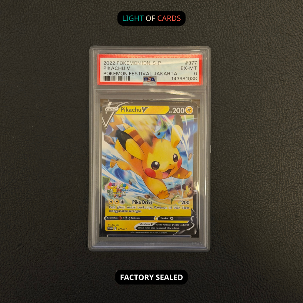 [PSA 6] Pokémon TCG - Pikachu V - 377/S-P - Pokemon Festival Jakarta