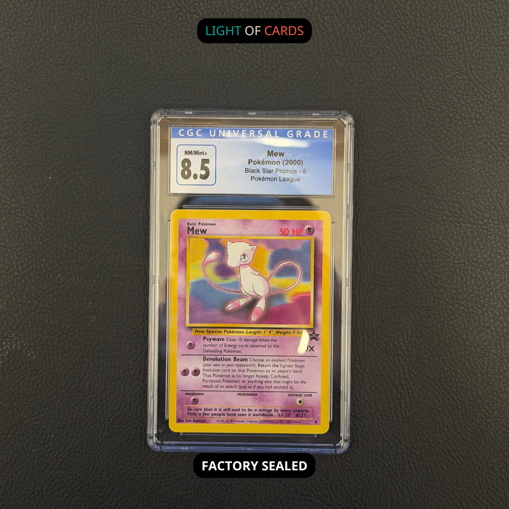 [CGC 8.5]Pokemon TCG - Mew Pokémon 2000 Black Star Promos - 8 Pokémon League