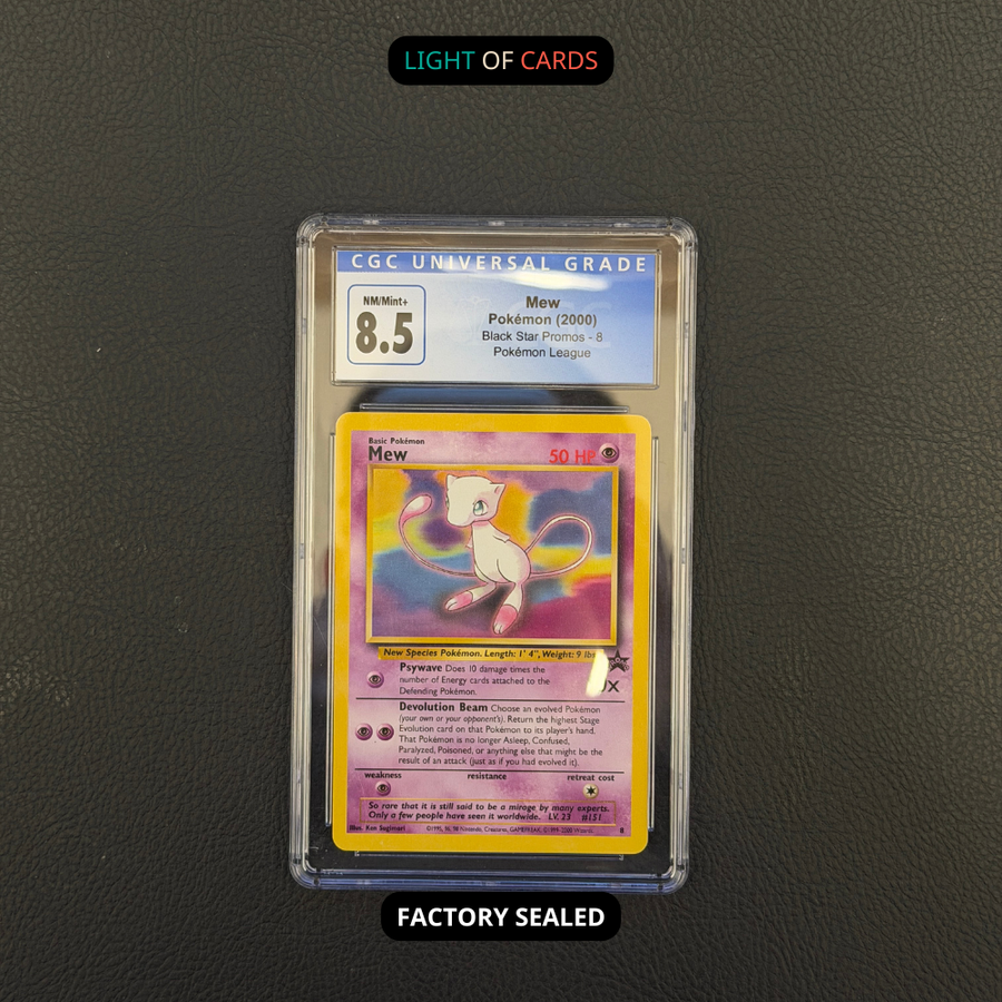 [CGC 8.5]Pokemon TCG - Mew Pokémon 2000 Black Star Promos - 8 Pokémon League
