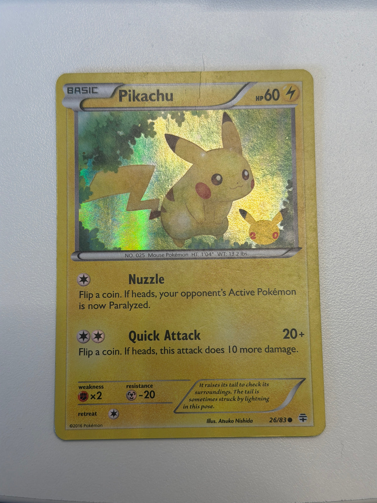 Pokemon TCG - Pikachu - 26/83 - Holo - Stamped - Generations