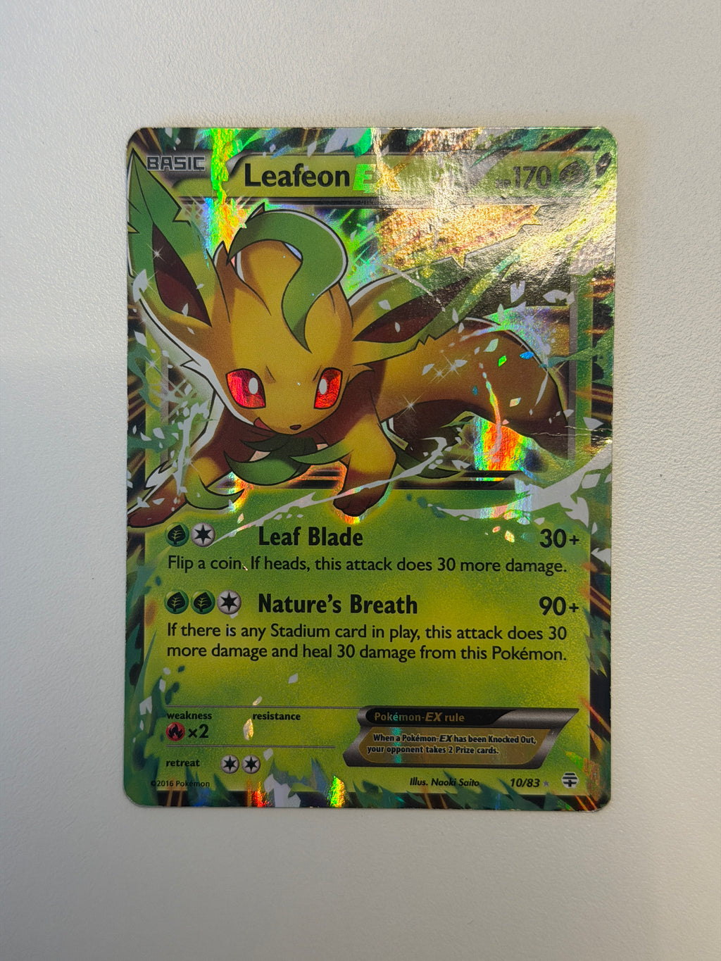 Pokemon TCG - Leafeon EX - 10/83 - Generations