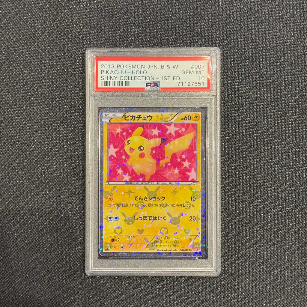 [PSA 10] - B&W Pikachu - Shiny Collection 1st Ed - 007/020 - Pokémon TCG