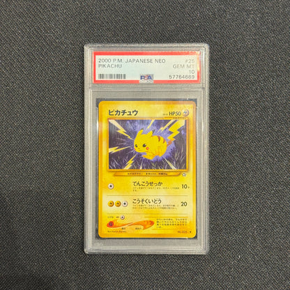 [PSA 10] - 2000 P.M. Japanese NEO - Genesis Pikachu - Pokémon TCG