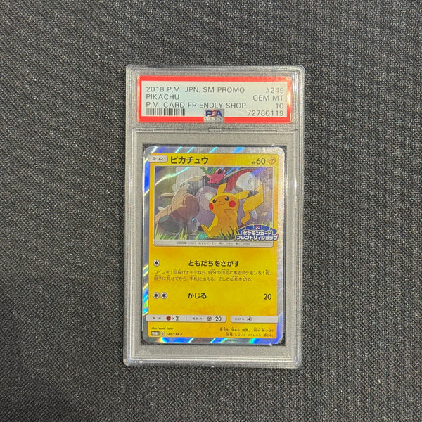 pikachu pokemon card friendly shop PSA 10] - Pikachu - Card Friendly Shop - 249/SM-P