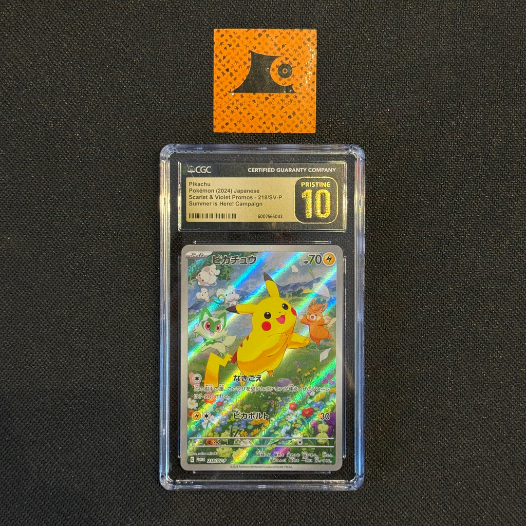 [CGC 10 Pristine] - Pikachu Promo - 218/SM-P - Pokémon TCG