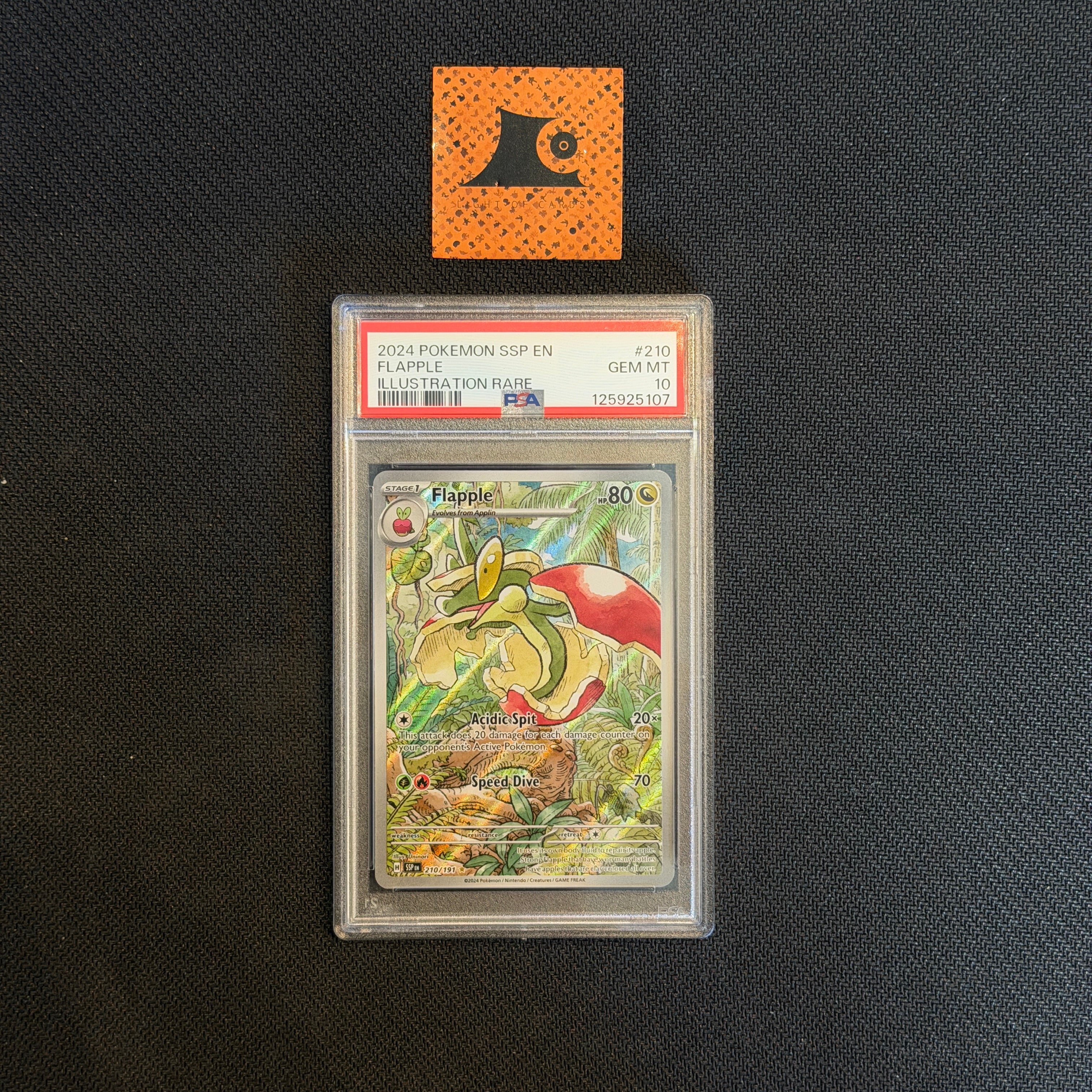 [PSA 10] Pokemon TCG - Flapple - 210/191 - Illustration Rare - SV8